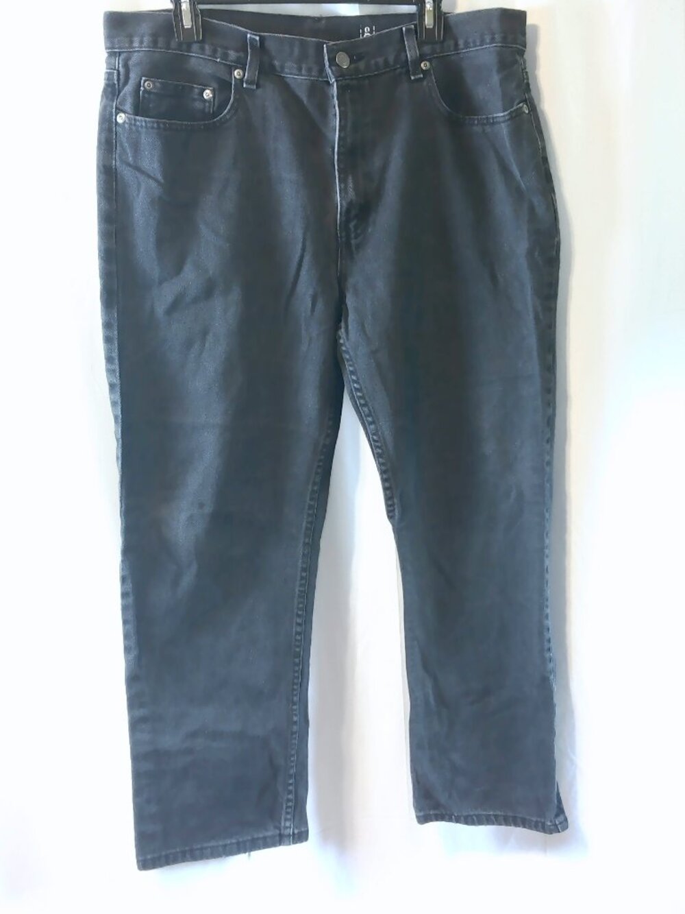 George Men's Regular Fit Black Jeans 36x29 Straight Leg Denim Classic